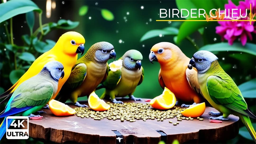 Birds & Squirrels Feed on Stools as Frost Melts 🕊️🐿️ Bird Videos & Cat Games