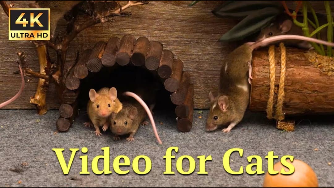 4K HDR Mice Playtime for Cats: The Great Hide & Seek Mouse Hunt | Catflix