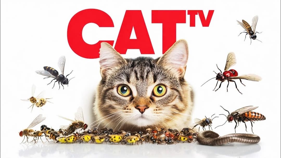 Cat Game | That Will Keep Your Cat Entertained Episode 10 | 3 HOURS 🐝🐞🦋🦎🦜🐭🧵