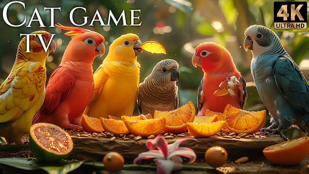Cat TV 😸 Birds and Squirrels Enjoy a Festive Feast Together in the Garden 🐦🐿️ Videos for Cats