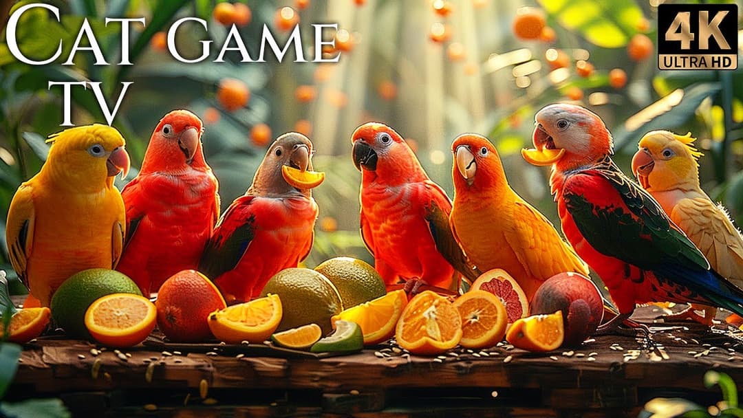 🔴😻 Cat TV for Cats 😸 Birds & Squirrels Feasting Happily 🕊️🐿️ | Live 12 Hours HD