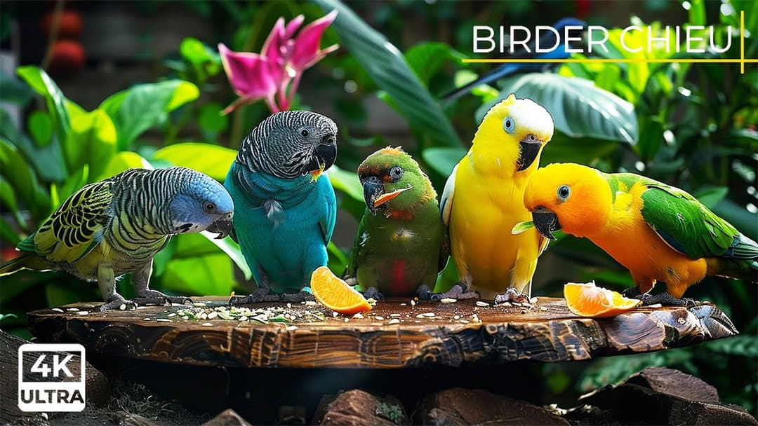 🔴😸 Birds and Squirrels Enjoying a Cozy Afternoon Together 🕊️🐿️ Live 12 Hours in Ultra HD 😺