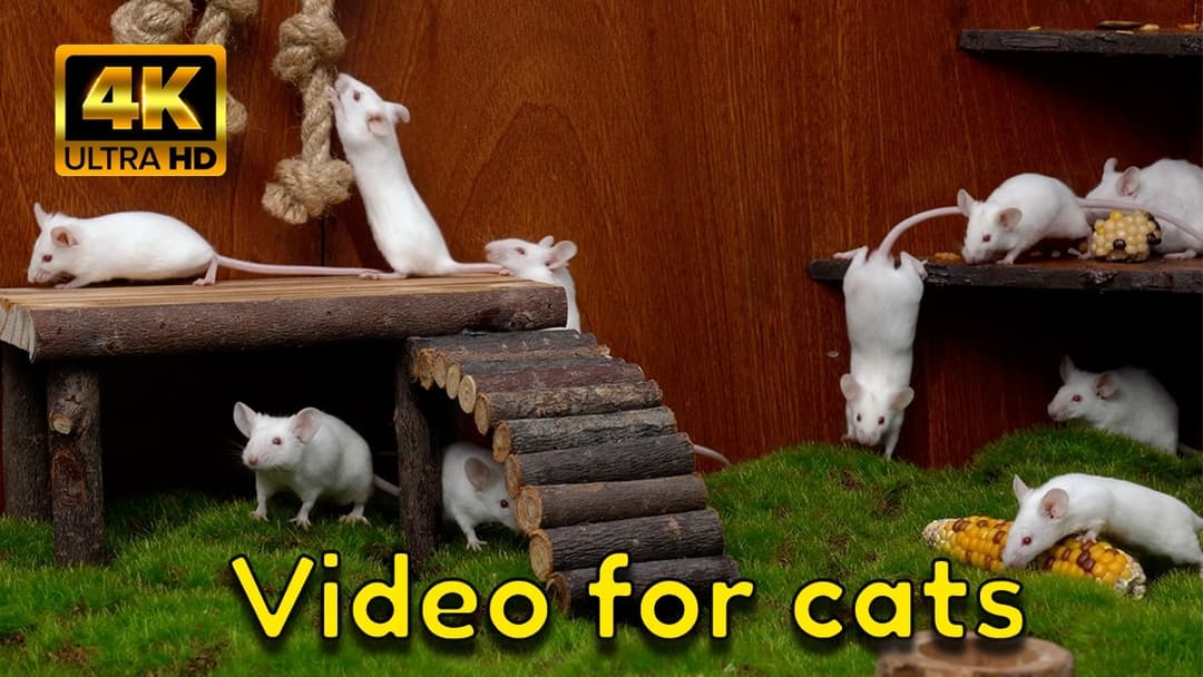 Cat TV Mice: Hide & Seek Gerbil — Forest Floor Adventure | 4K Video for Cats