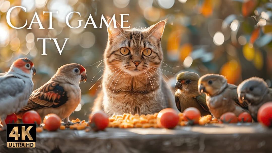 🔴😻 Birds & Squirrels Share a Delightful Sunset Feast 🐿️🕊️ LIVE 12 Hours Cat TV for Cats 😸