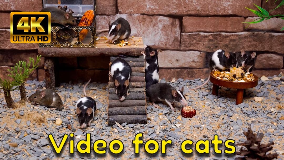 Cat TV 4K: Mice Hide & Seek Adventure — A Tiny World for Your Cat to Watch