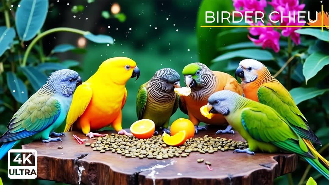 🔴😸 Birds & Squirrels Squabble Over Food🕊️🐿️ Live 12 Hours in Ultra HD 😺