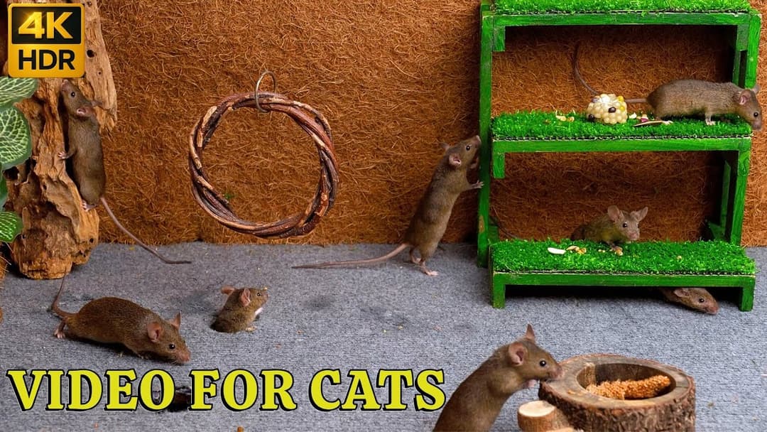 Hide & Seek Unlimited: Endless Mouse Quest in Ultra-Sharp 4K Cat TV For All-Day