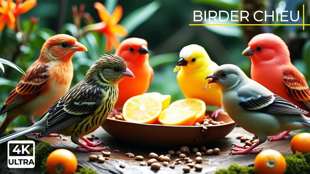 🔴Birds & Squirrels Scavenge Under the Birdfeeder🕊️🐿️ Live 12 Hours in Ultra HD 😺