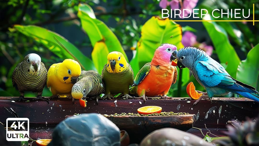 Birds & Squirrels Play on the Patio 🕊️ 🐿️ Bird Videos for Cats 😸