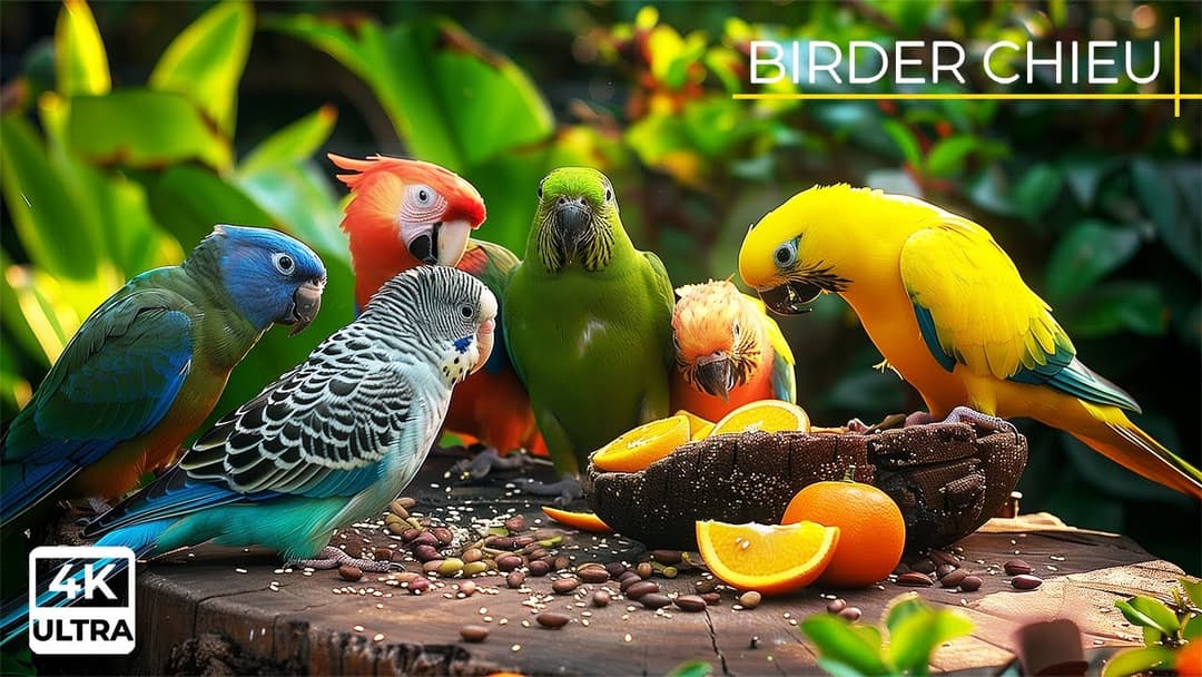🔴😸 Adorable Birds and Squirrels in Season of Harvest 🕊️🐿️ Live 12 Hours in Ultra HD 😺