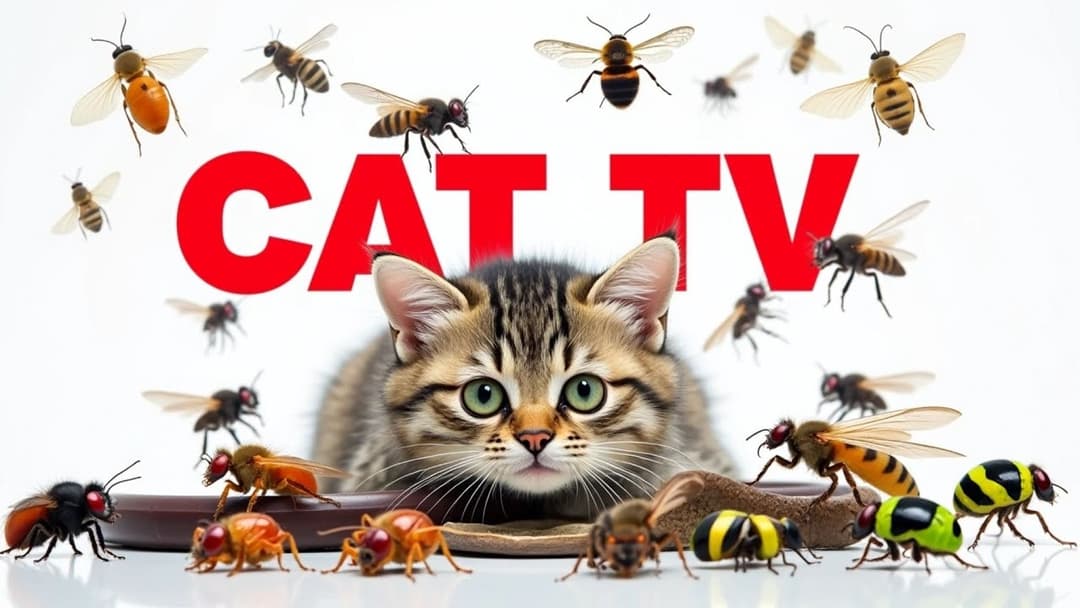 CAT GAMES | Keep Your Furry Friend Active and Happy Ep25 | 3 HOURS 🐝🐞🦋🦎🦜🐭🧵