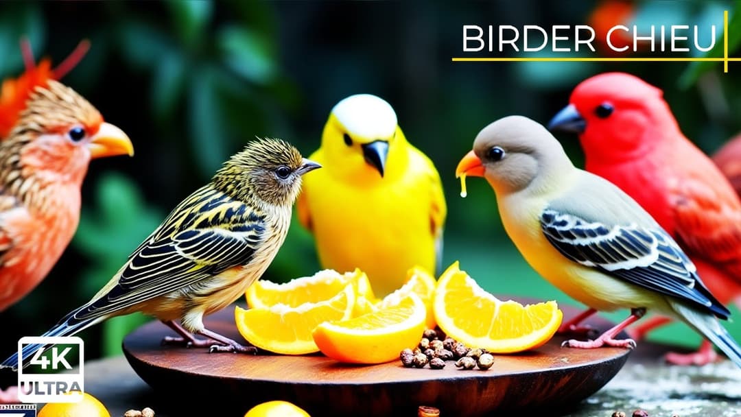 🔴😸 Birds & Squirrels Enjoy Seasonal Meals in the Forest 🕊️🐿️ Live 12 Hours in Ultra HD 😺