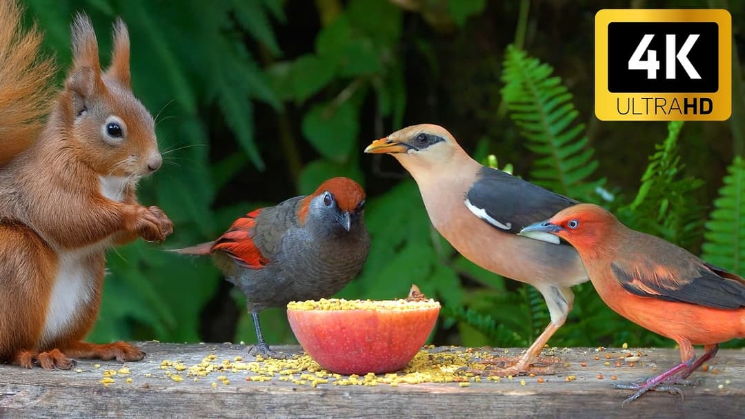 Cat TV for Cats to Watch 😺🐦 Birds Squirrels in the Forest 🐿️ Videos for Cats to Watch [NO ADS]