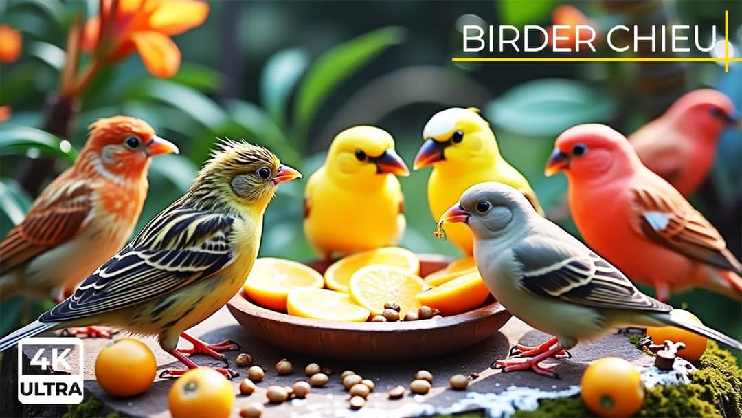 🔴 Birds and Squirrels Watching and the Nut Party On The Meadow🕊️🐿️ Live 12 Hours in Ultra HD 😺