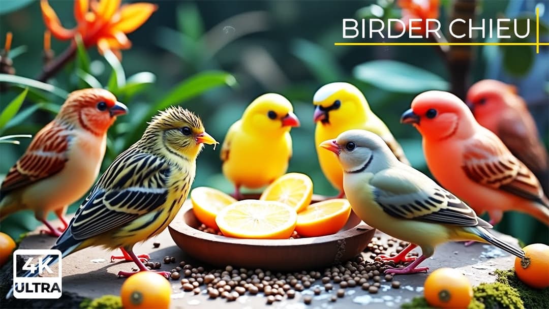 🔴Adorable Little Birds and Awesome Red Squirrels 🕊️🐿️ Live 12 Hours in Ultra HD 😺