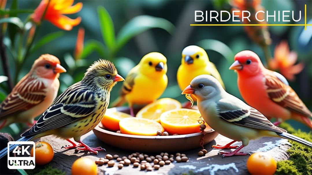 🔴Birds & Squirrels Feed on Stools as Frost Melts🕊️🐿️ Live 12 Hours in Ultra HD 😺