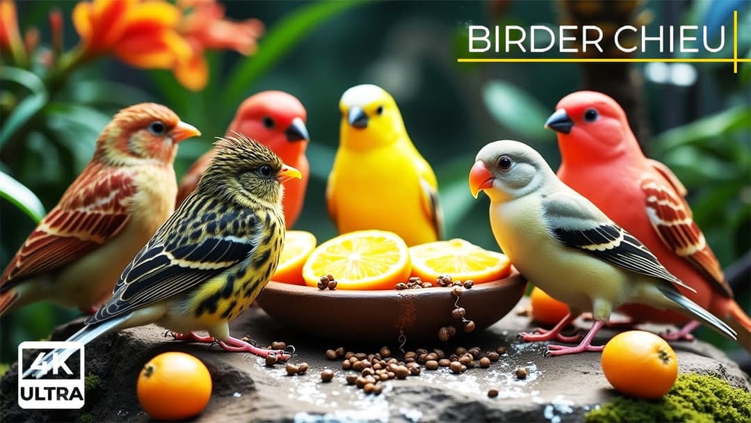 🔴CAT TV😸Birds & Squirrels Eat as Frost Melts🕊️🐿️ Live 12 Hours in Ultra HD 😺