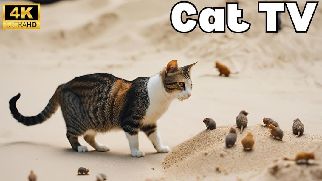 Cat TV Games🐱| Mice Hide and Seek Fun 4k UHD!