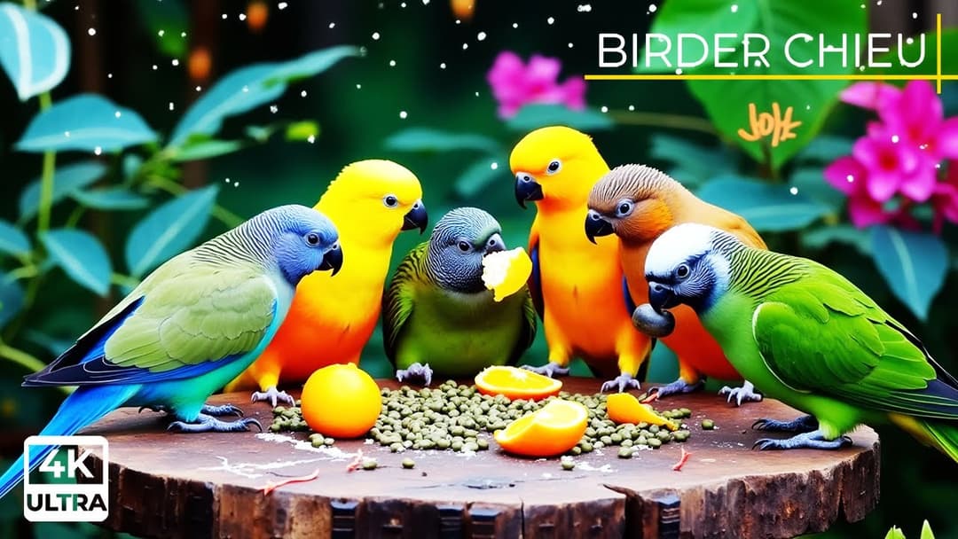 🔴😸 Birds & Squirrels Enjoying a Sunny Afternoon🕊️🐿️ Live 12 Hours in Ultra HD 😺