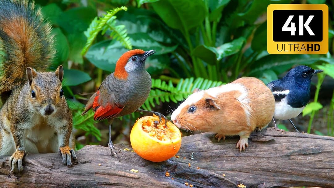 Cat TV for Cats to Watch 😺🐦The Cutest Birds and Squirrels 🐿️ Videos for Cats to Watch [NO ADS]