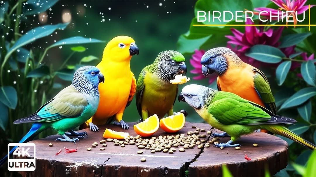 🔴😸 Winter Birds & Squirrels Visit the Birdtables 🕊️🐿️ Live 12 Hours in Ultra HD 😺