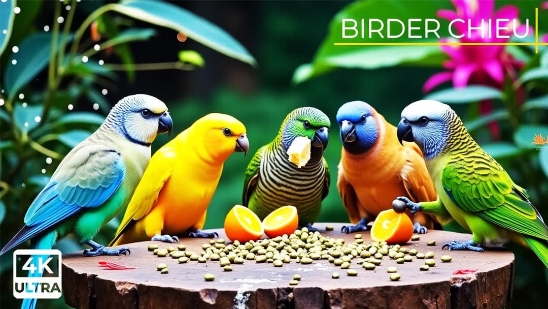 🔴😸 Birds & Squirrels Squabble Over Food🕊️🐿️ Live 12 Hours in Ultra HD 😺