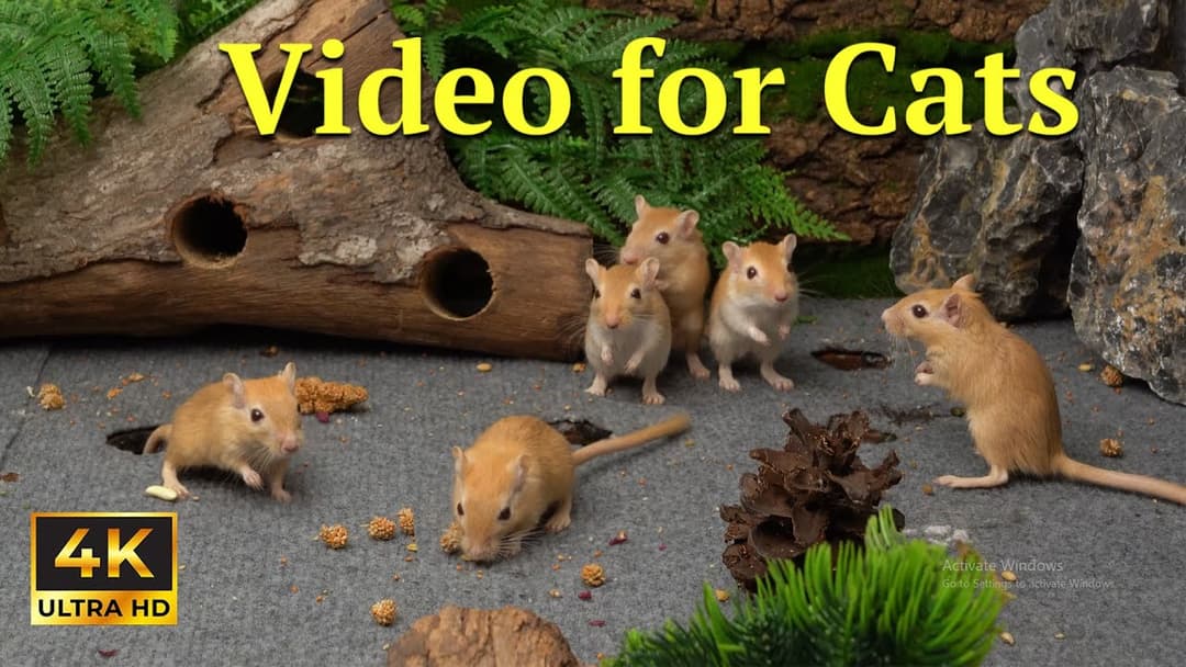 LIVE Cat TV: Tiny Mice Hide & Seek in Wooden Holes | Catflix