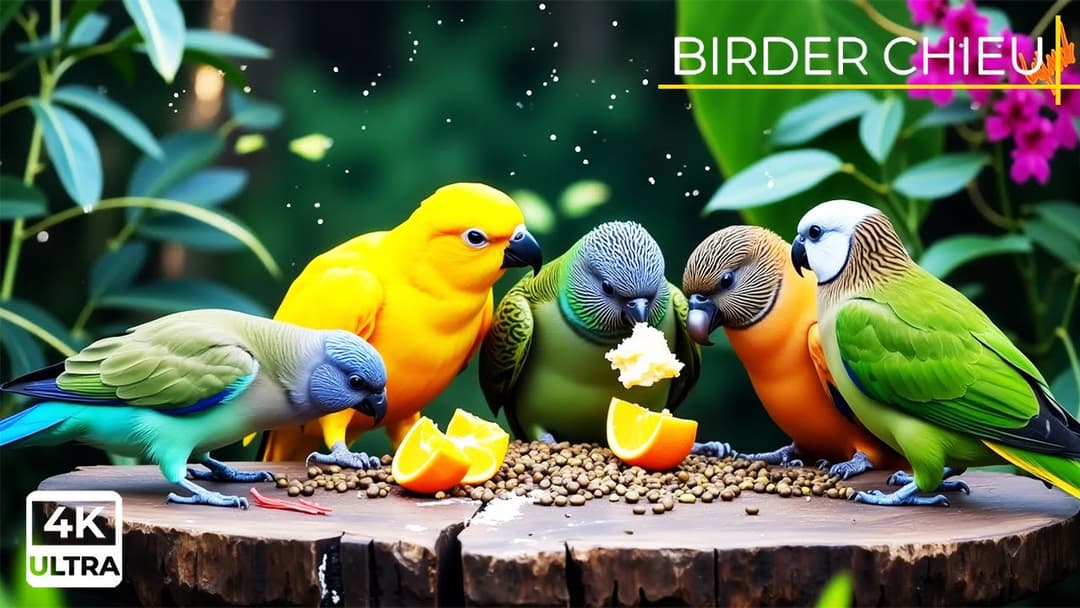 🔴😸 Birds & Squirrels Play in the Garden🕊️🐿️ Live 12 Hours in Ultra HD 😺