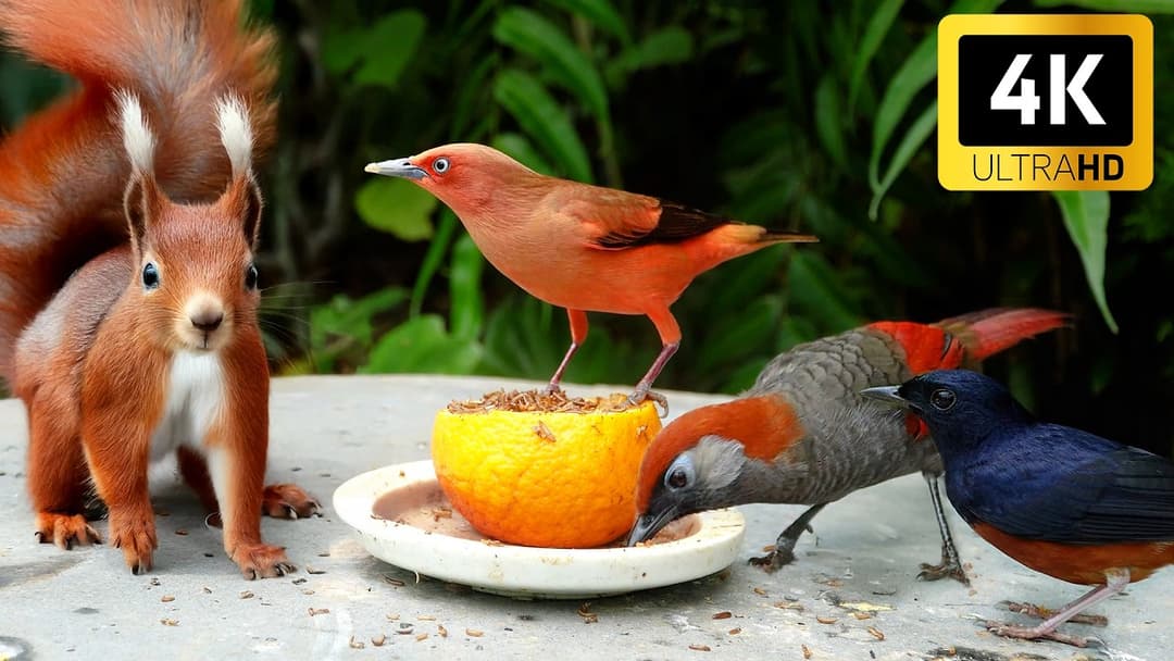 Cat TV for Cats to Watch 😺🐦 All Birds, Chipmunks Squirrels 🐿️ Videos for Cats to Watch 4K HDR