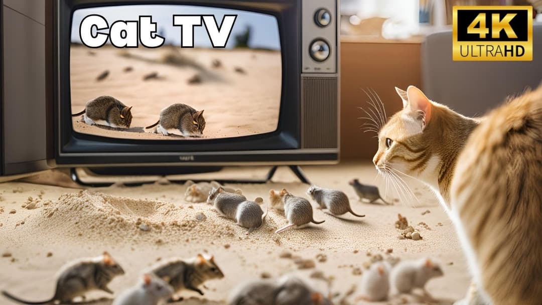 Cat TV for Christmas: Mice Hide and Seek Fun!