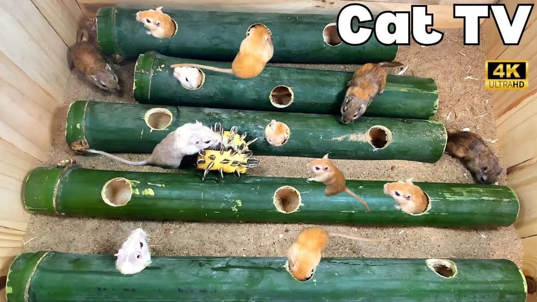 Ultimate Cat TV Game: Mice Digging, Hiding, and Playing in Holes!