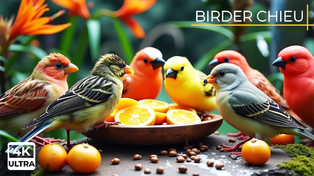 🔴Frosty Morning Birds & Squirrels in the Garden🕊️🐿️ Live 12 Hours in Ultra HD 😺