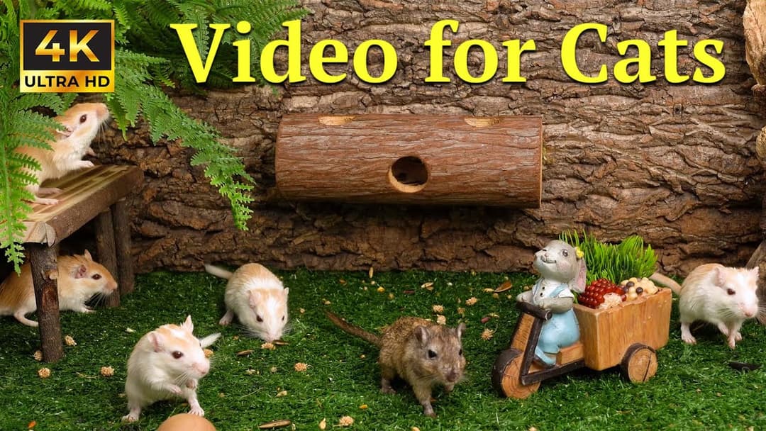 Hide & Seek Unlimited: Tiny Mice Forest Quest | 4K Cat TV Marathon