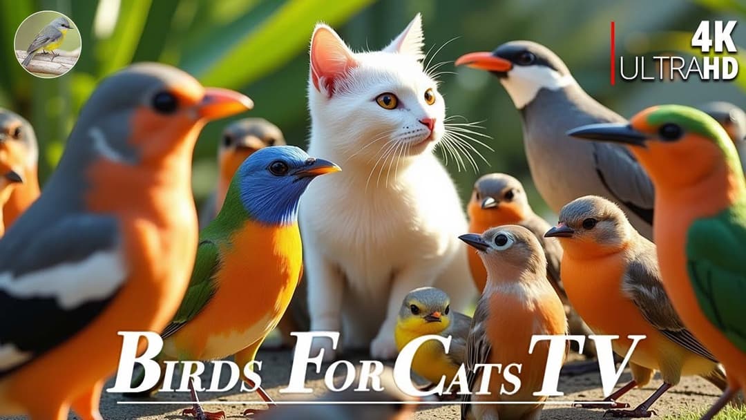 Cat TV for Cats 😻Christmas Eve for Birds and Squirrels🐿4 Hours 4K HDR