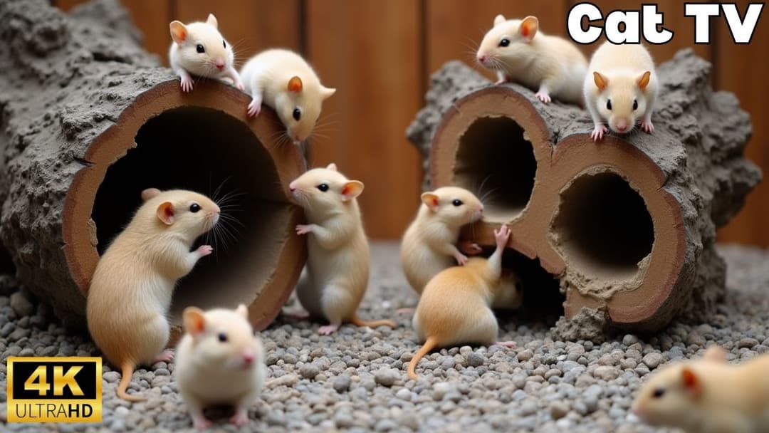 Ultimate Cat TV: Mice Hide & seek, Running, Squeaking & Digging – 3H of Non-Stop Fun | 4K UHD