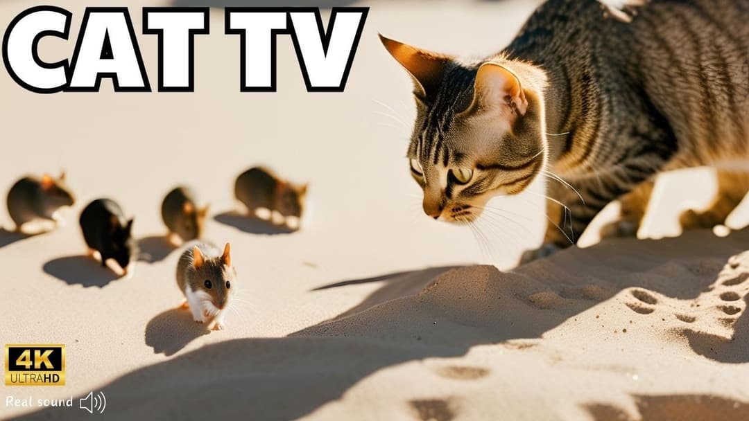 Cat TV with Mice: Hide and Seek in 4K | Full Screen Cat Entertainment