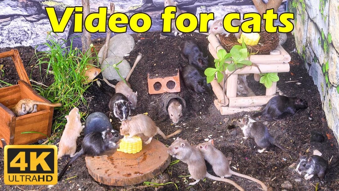 Cat TV : Nonstop Hide & Seek with Tiny Mice – 3 Hours of Cat TV Delight | Catflix