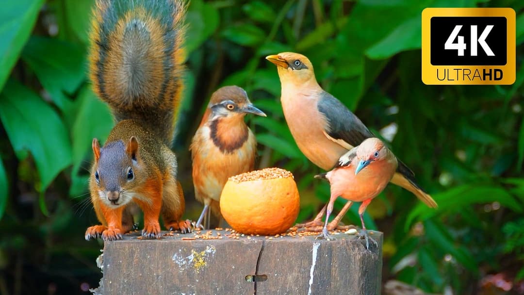 Cat TV for Cats to Watch 😺 Fall in Love with Chipmunks, Birds, Squirrels 🐿 Wild Fun 4K HDR 60FPS