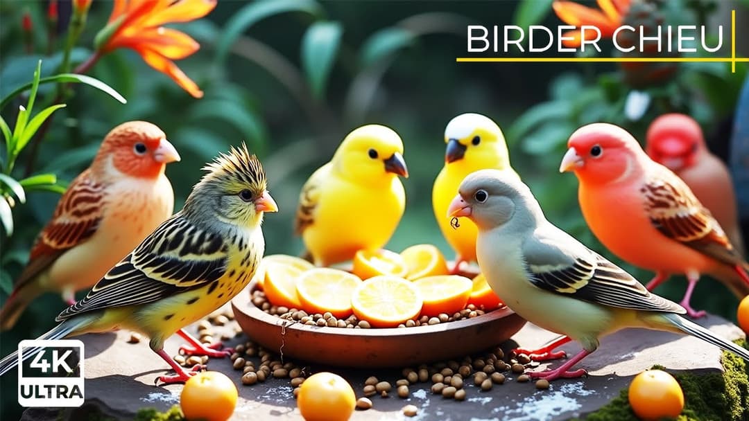 🔴 Summer Birds & Squirrels Eat on the Birdtables🕊️🐿️ Live 12 Hours in Ultra HD 😺