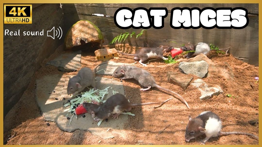 Cat TV for Cats to Watch🐱: Mice Hide & Seek, Digging, Squabble, Playing - Ultimate Relaxation! 🐱