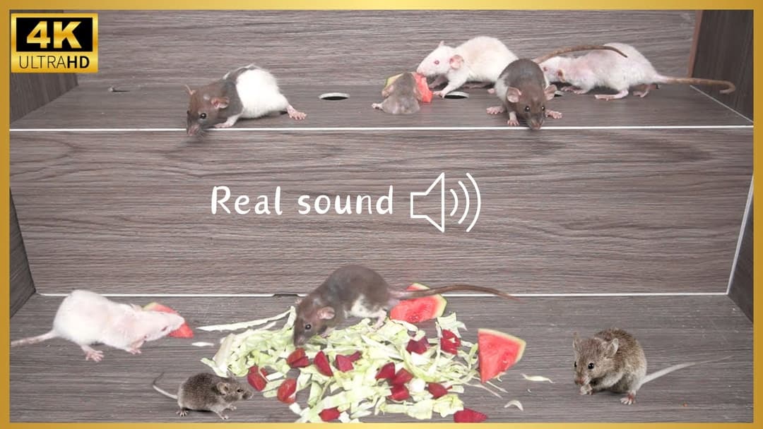 Cat TV for Cats to Watch🐱| Mice hide & seek and play on screen | Cat Games | Mice for Kittens | 8h