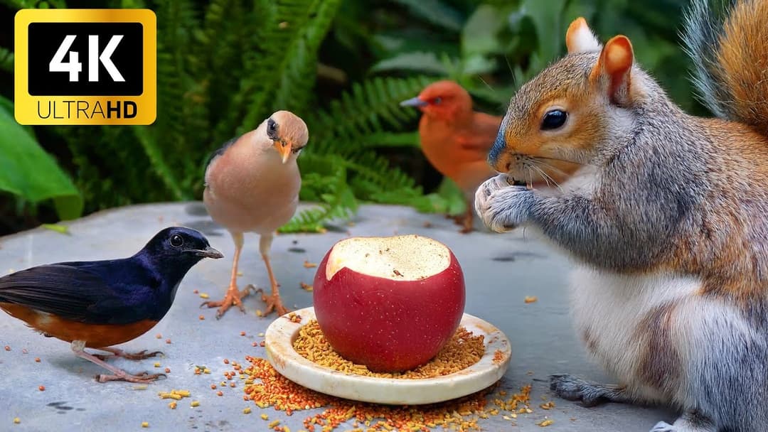 Cat TV for Cats to Watch 😺 Funny Chipmunks, Birds, Squirrels 🐿️ Videos for Cats 4K HDR 60FPS