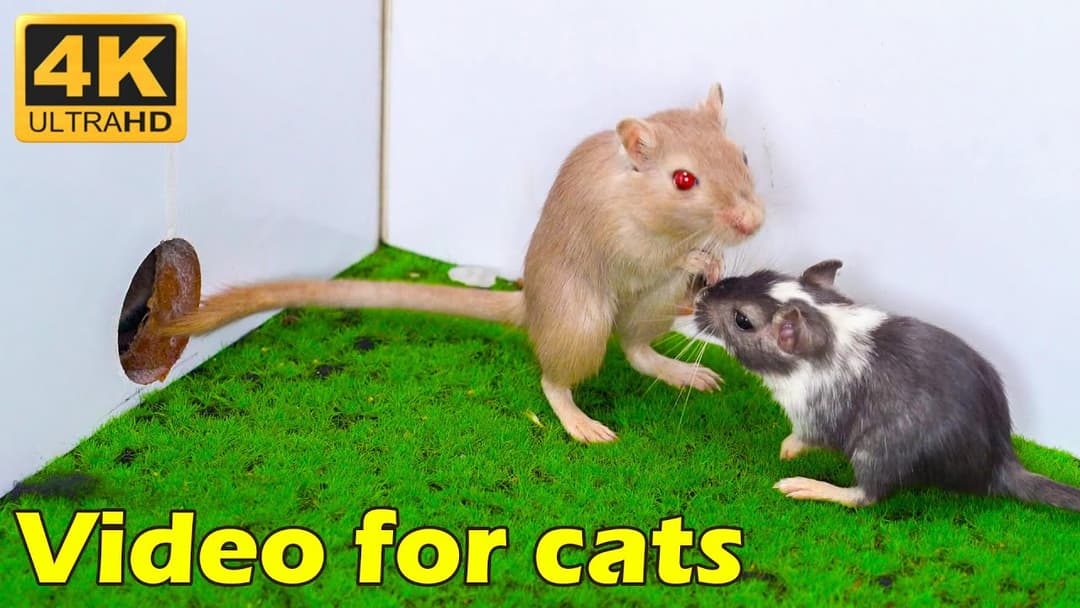 Cat TV : Fun Hide & Seek Adventure with Adorable Tiny Mice - 3 Hours 4K UHD | Catflix