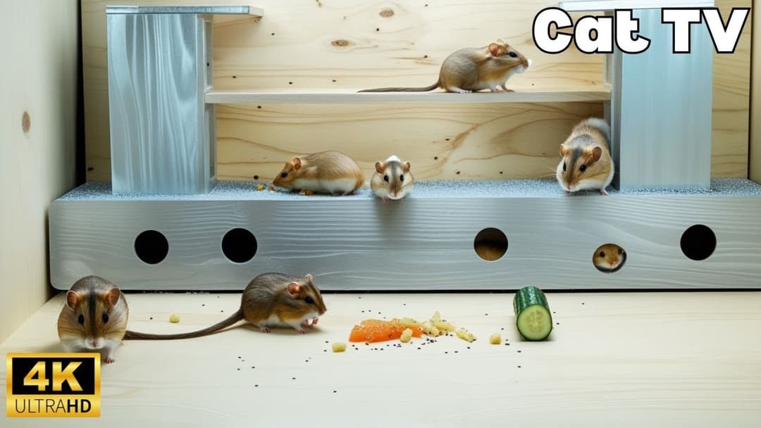 Cat TV - Videos for Cats to Watch| Mouse Hide & Seek, In & Out Play – 3 Hours of Fun in 4K UHD!
