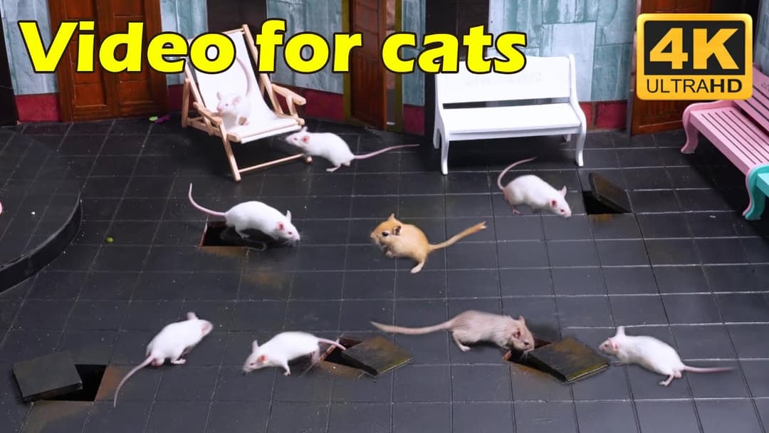 Cat TV: Tiny Mice Hide & Seek Adventure in 4K UHD - 3 Hours of Non-Stop Fun for Cats | Catflix