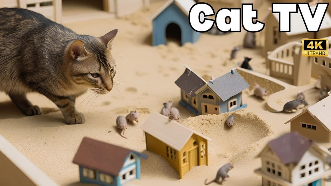 Cat TV for Christmas: Mice Hide and Seek Fun!