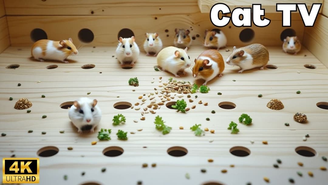 Cat TV for Cats | Mouse Hide & Seek, In & Out Play – 8 Hours of Fun in 4K UHD