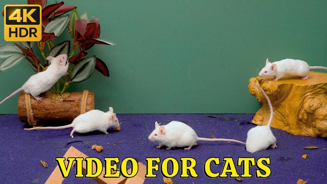 Cat TV 4K: Real Mouse Hide & Seek Adventure | 4-Hours Cat TV for Curious Cats