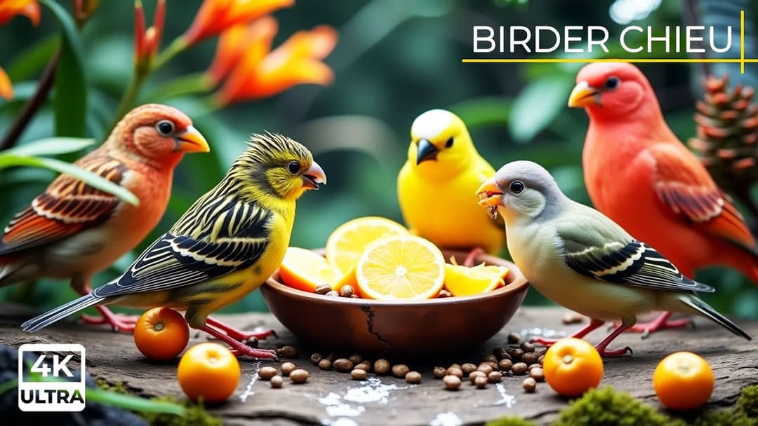 🔴Birds & Squirrels in a Garden🕊️🐿️ Live 12 Hours in Ultra HD 😺