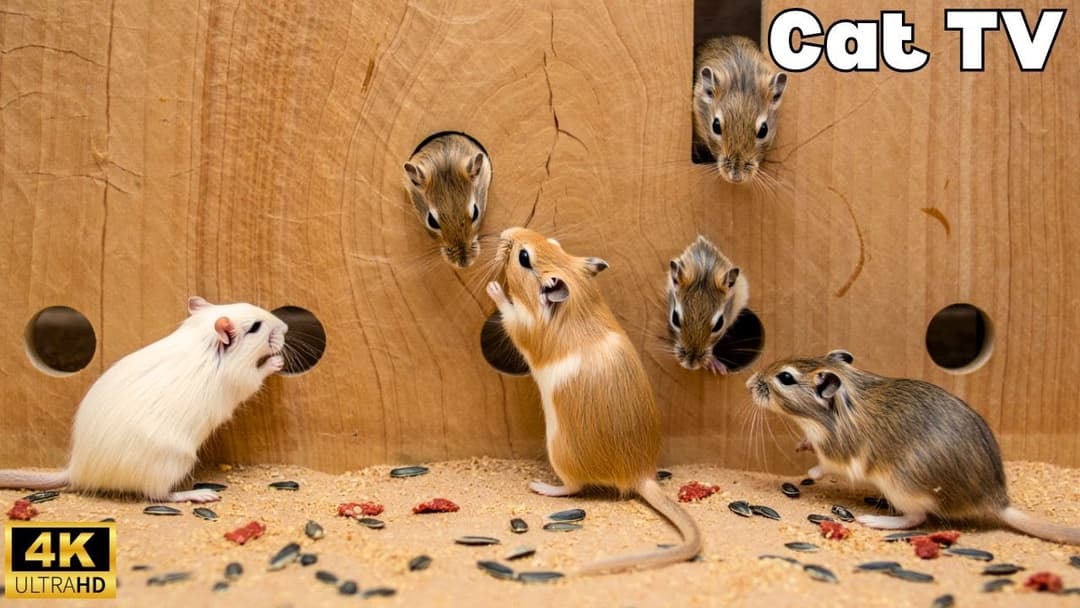 Interactive Cat TV: Ultimate Mice Hide & Seek | 8 Hours of Fun in 4K UHD 60FPS!